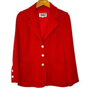 Rodier Paris button front wool blazer